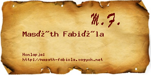 Masáth Fabióla névjegykártya